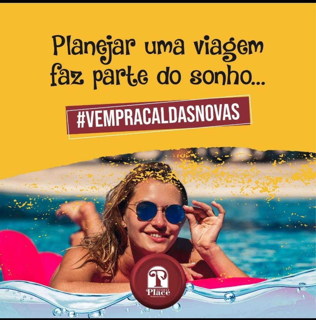 Flat Para Temporada Perto Singapura Shopping Com 7 Piscinas, Bar Molhado, Restaurante - A 3 Min Centro De Caldas Novas! 外观 照片